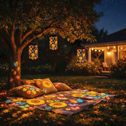 HOT SALE 49% OFF-Colorful Sunflower Glow Solar Garden Lantern