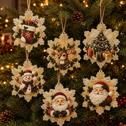 DIY Diamond Painting Christmas Ornaments – 6Pc Set