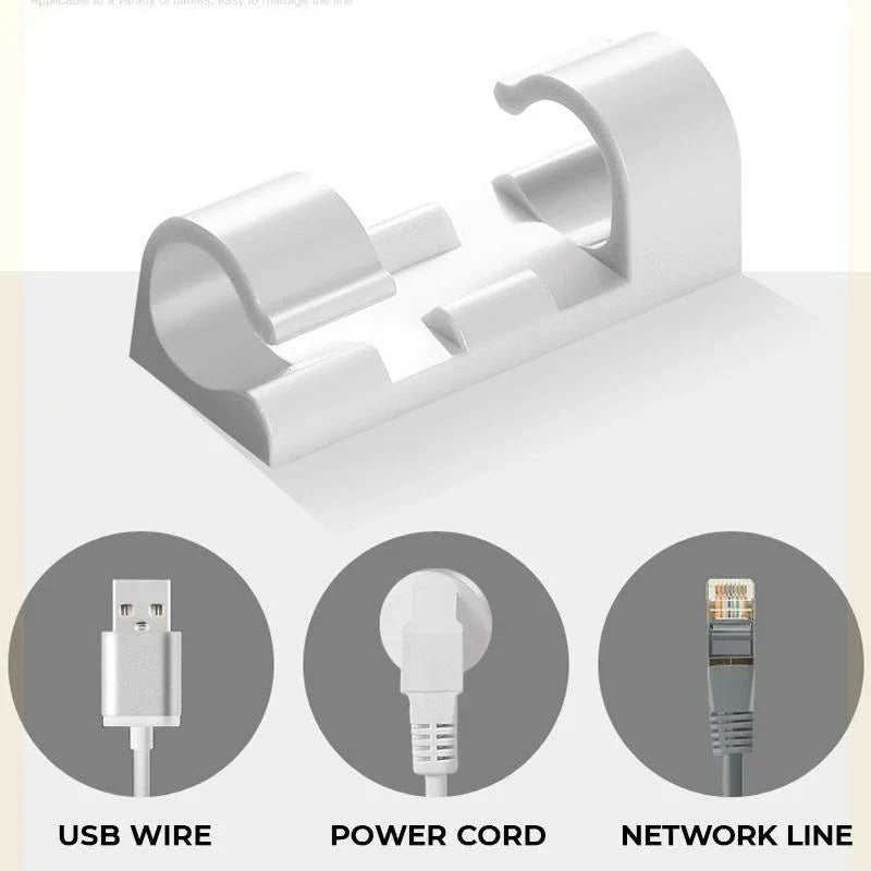No-Drill Cable Organizer Clips – Strong Hold, Clean Look & Easy Installation