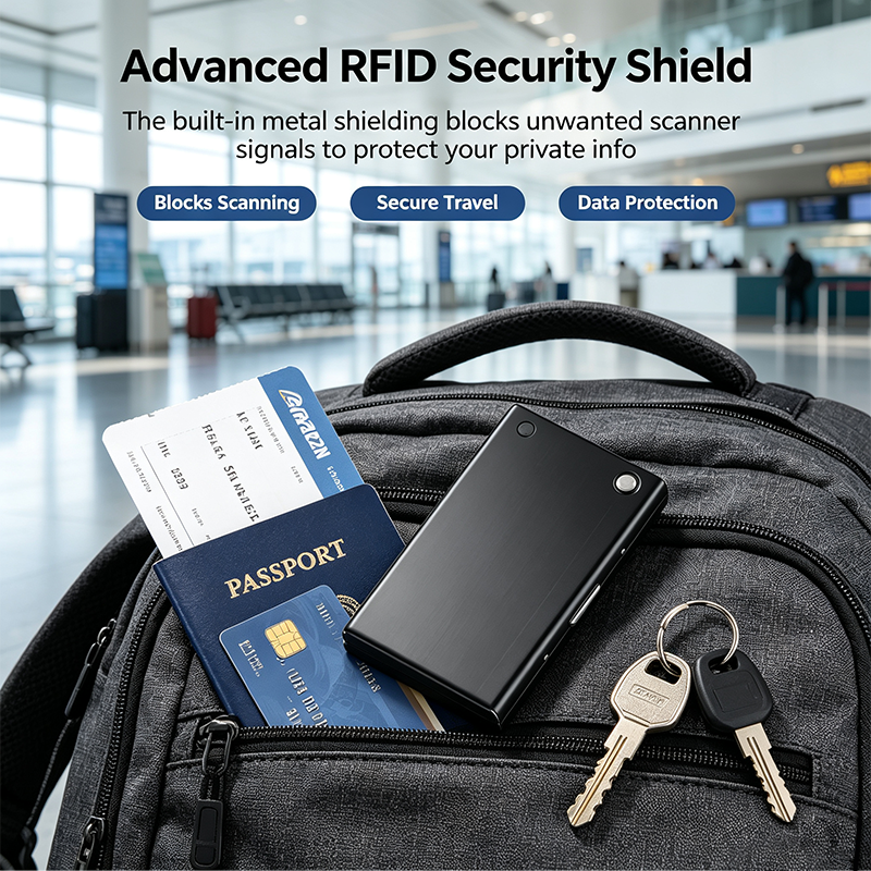 Men's Minimalist RFID Blocking Metal Card Holder Wallet