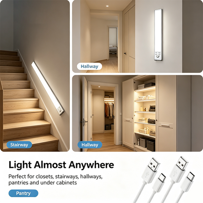 Under Cabinet Lights,Motion Sensor Night Light Indoor,USB Rechargeable Light