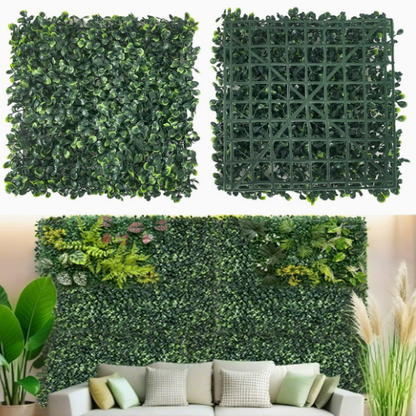 DIY 25"x25" Milan Grass Artificial Plant Wall Panel – Lush Green Decor