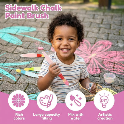 Sidewalk Chalk Paint Brush,Add Water to Brushes to Use,Easy to Use,Washable
