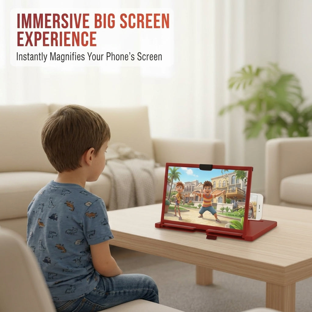 Ease Eye Strain, Make Screen “Bigger” | HD Phone Magnifier for Easier Viewing
