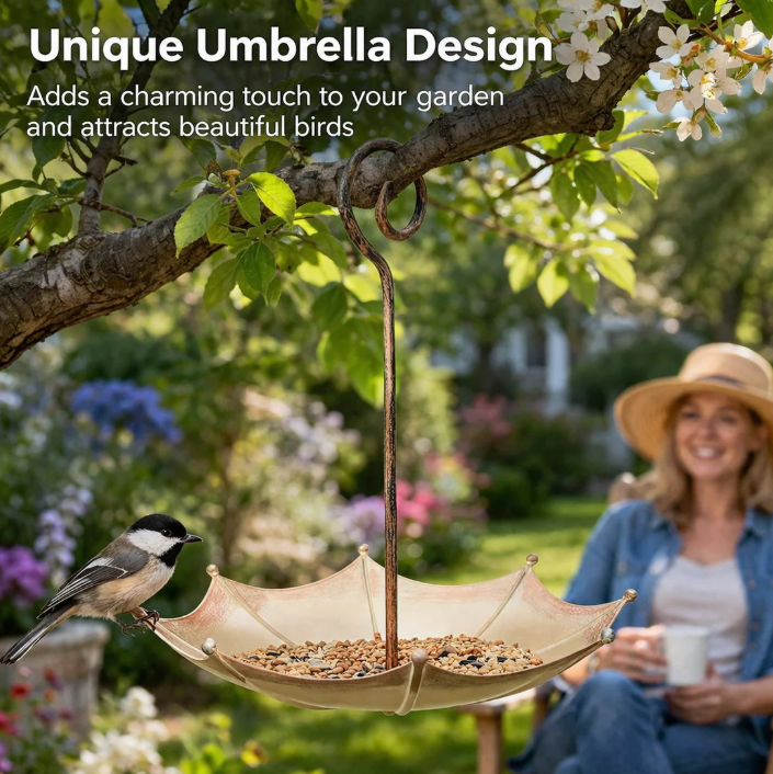 Mini Umbrella Bird Feeder — Whimsical Garden Charm