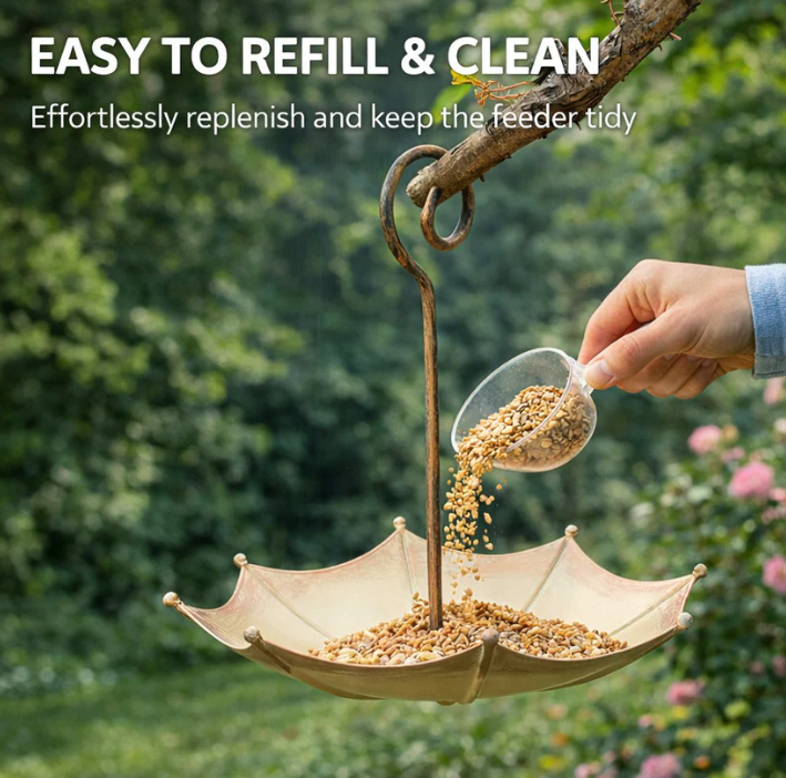 Mini Umbrella Bird Feeder — Whimsical Garden Charm