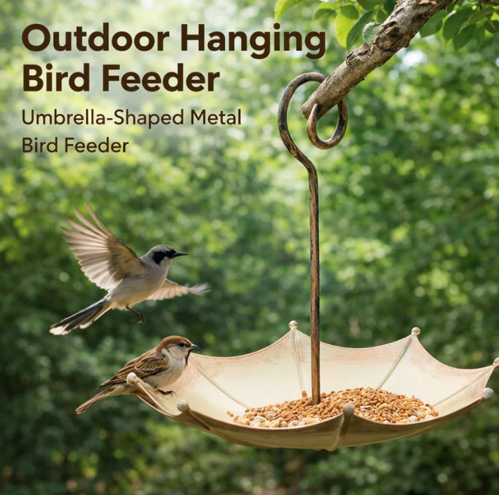 Mini Umbrella Bird Feeder — Whimsical Garden Charm