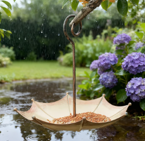 Mini Umbrella Bird Feeder — Whimsical Garden Charm