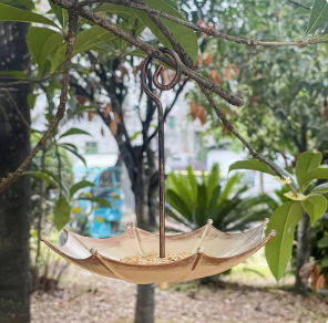 Mini Umbrella Bird Feeder — Whimsical Garden Charm