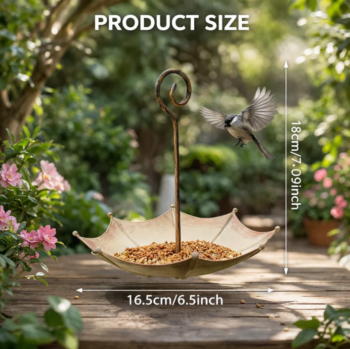 Mini Umbrella Bird Feeder — Whimsical Garden Charm