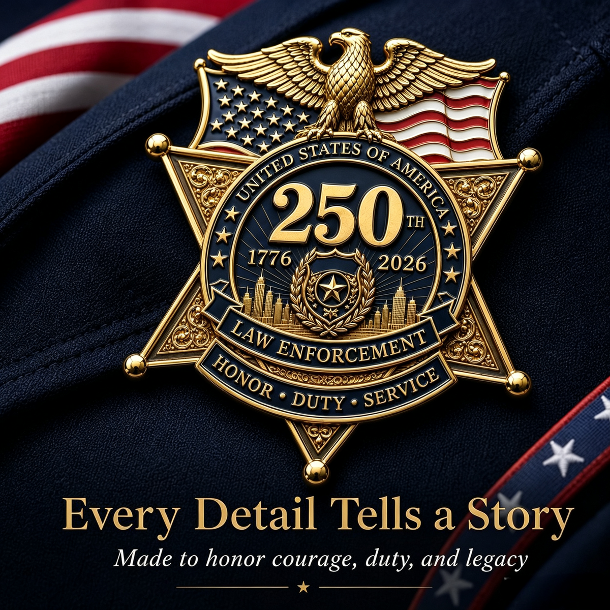Flash Sale 49% OFF - America Law Enforcement Brooch