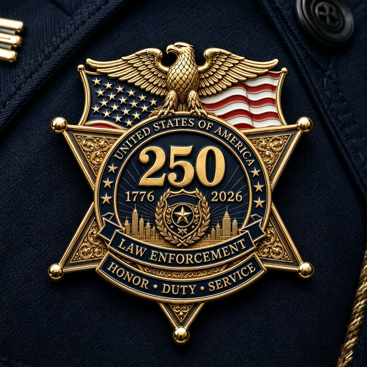Flash Sale 49% OFF - America Law Enforcement Brooch