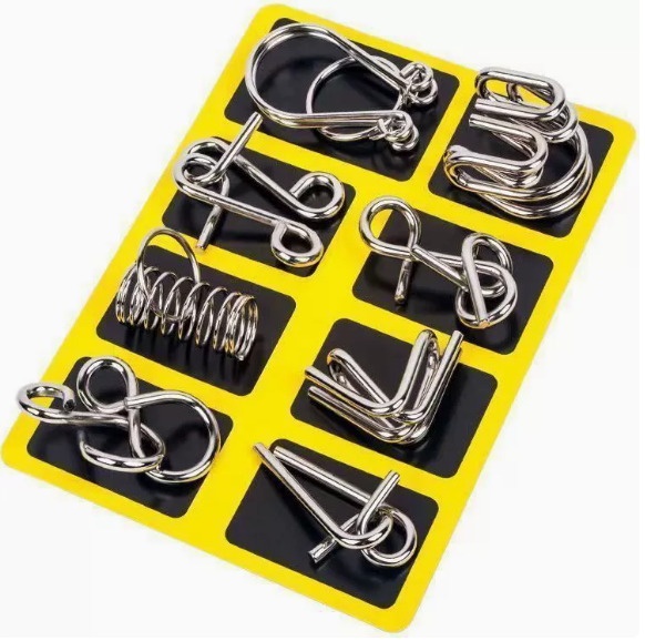 Metal Puzzle Ring,Educational intellectual Toys IQ Toys,Metal Brain teaser Puzzles