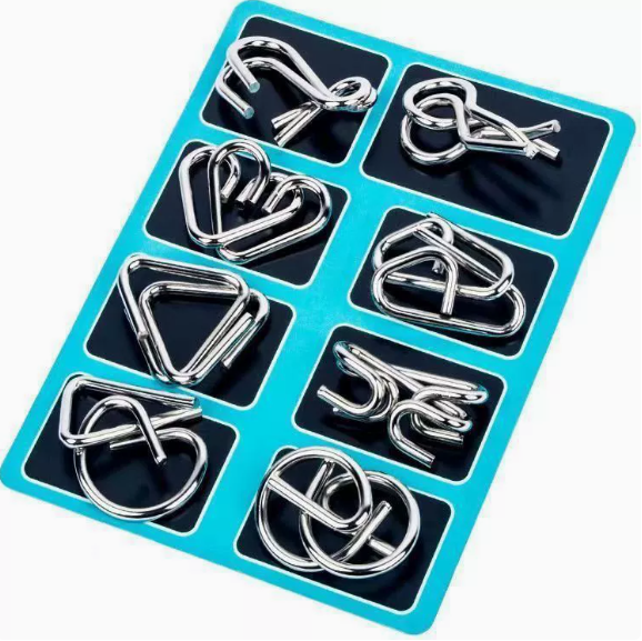 Metal Puzzle Ring,Educational intellectual Toys IQ Toys,Metal Brain teaser Puzzles