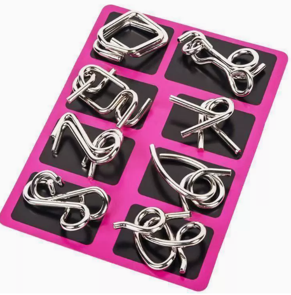 Metal Puzzle Ring,Educational intellectual Toys IQ Toys,Metal Brain teaser Puzzles