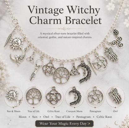 Mystic Moon Charm Bracelet Vintage Witchy Jewelry for Every Occasion