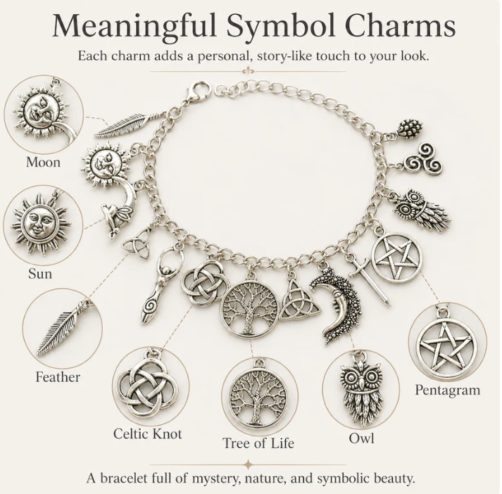 Mystic Moon Charm Bracelet Vintage Witchy Jewelry for Every Occasion