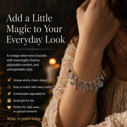 Mystic Moon Charm Bracelet Vintage Witchy Jewelry for Every Occasion