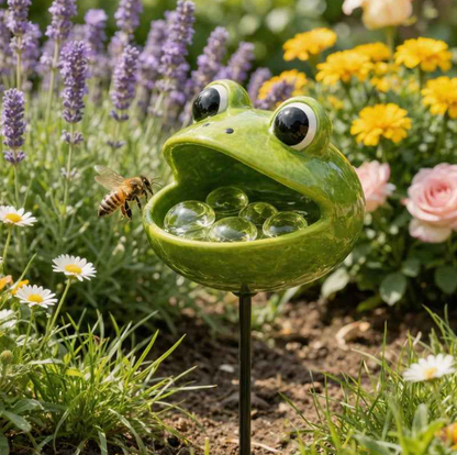 Cute Animal Design Garden Watering Station, Outdoor Decorative Water Bowl