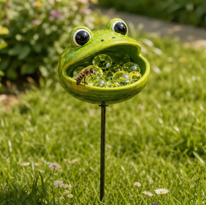 Cute Animal Design Garden Watering Station, Outdoor Decorative Water Bowl