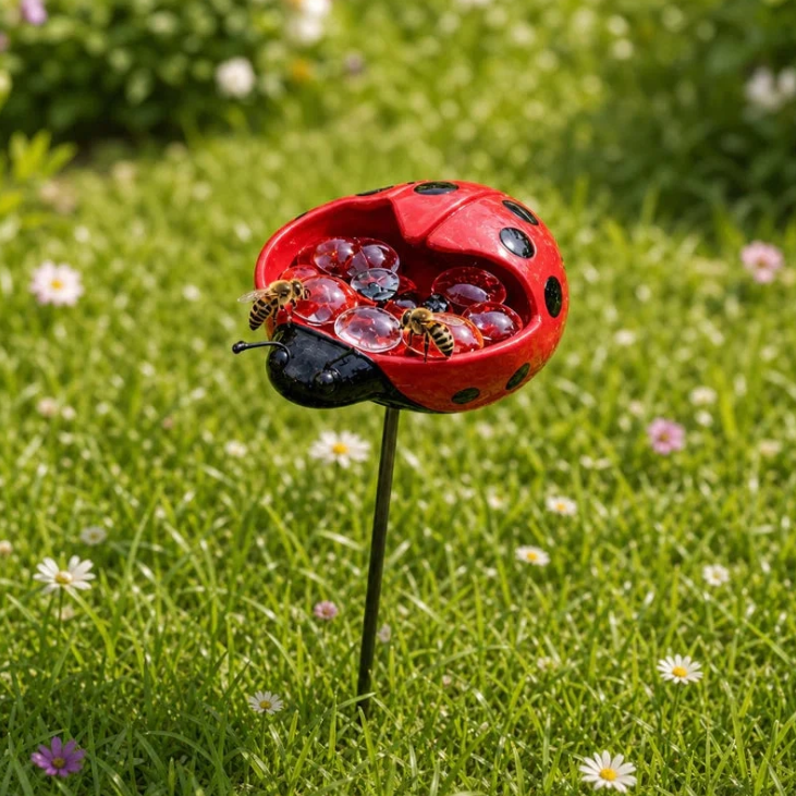 Cute Animal Design Garden Watering Station, Outdoor Decorative Water Bowl