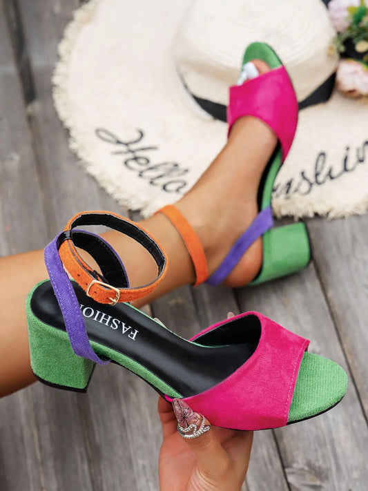 Women's Sandals – Peep Toe, High Heel
