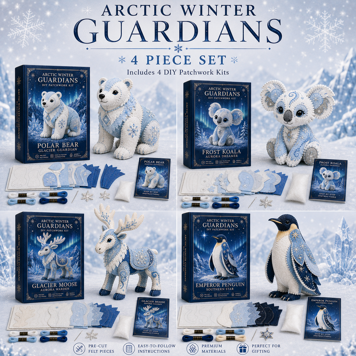 Arctic Winter Guardians DIY Patchwork Kit
