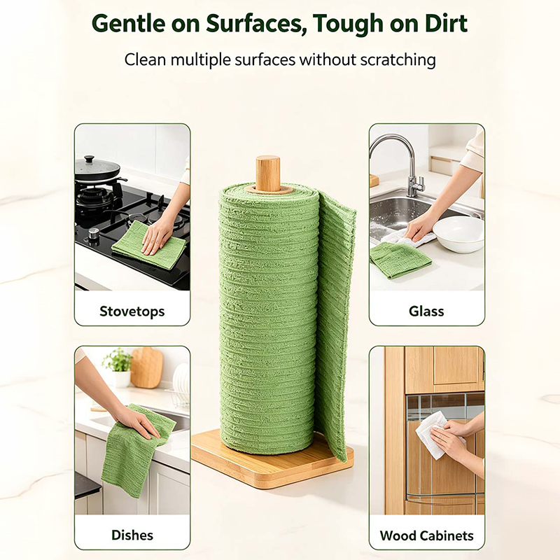 Tearable Plush Cleaning Cloth Roll, for daily household cleaning