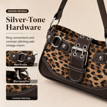 Trendy Leopard Print Underarm Shoulder Bag
