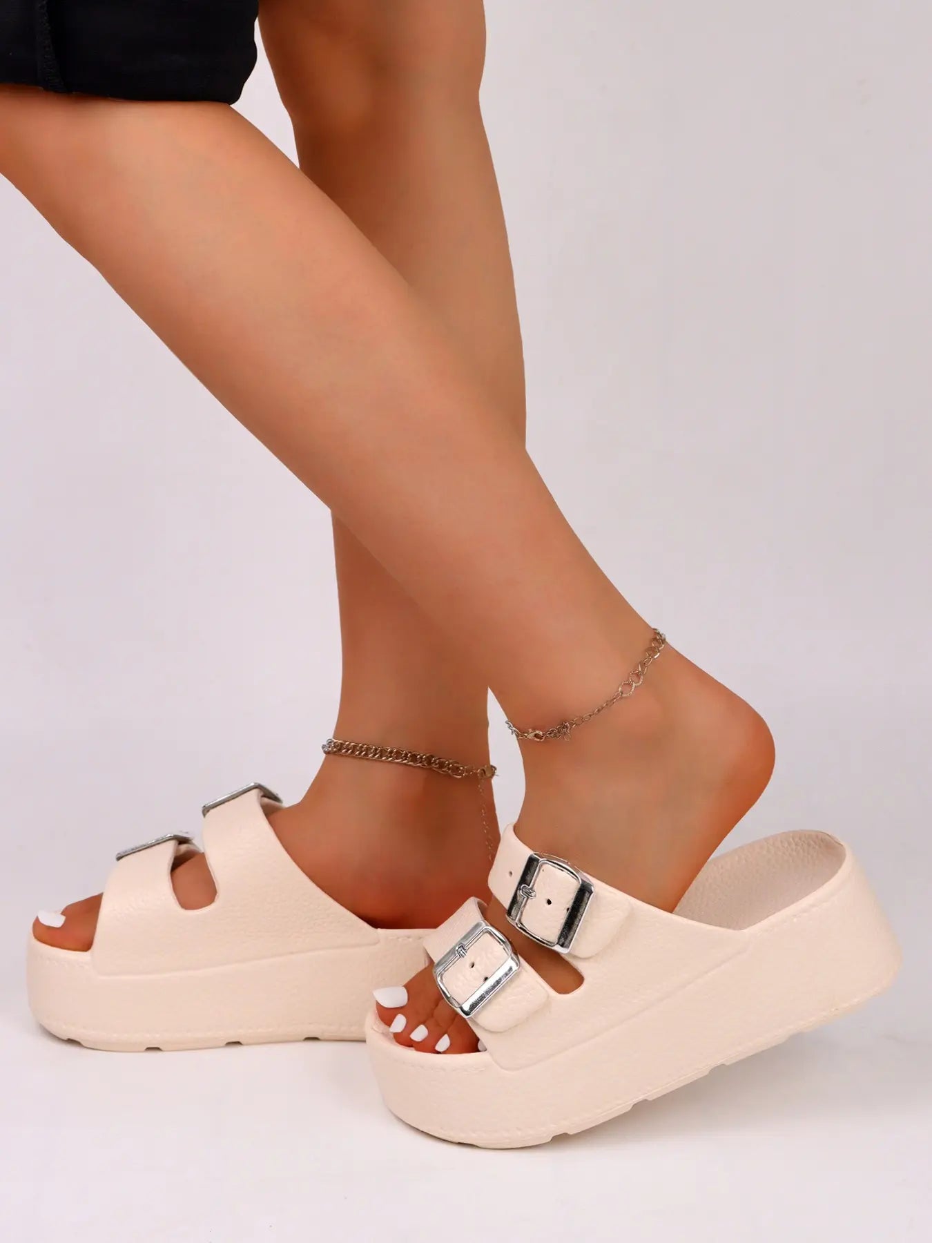 Women's Sandals – Chunky Sole, Non-Slip
