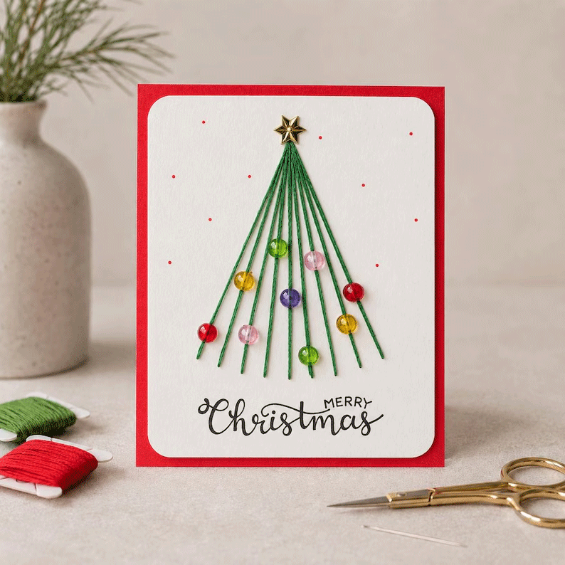 Stitch a Little Christmas Magic - Merry & Bright Christmas DIY Kit (6 pcs)
