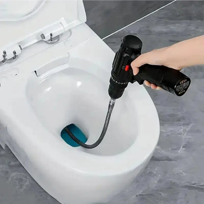 Electric Pipe Drain Dredging Device without Machine, 1 Count Toilet Clog Dredging Tool