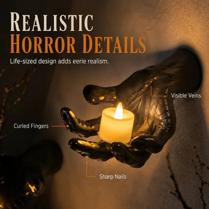 Gothic Hand Wall Candle Holders – Halloween Decor