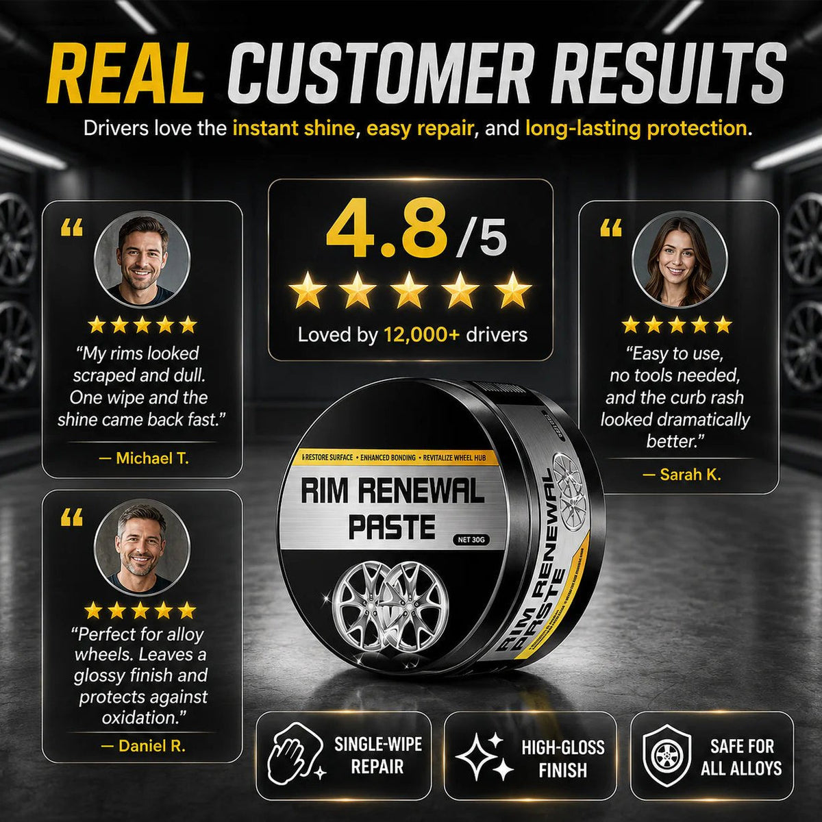 2026 HOT SALE50K+ SOLD! All‑in‑One Wheel Restoration Paste
