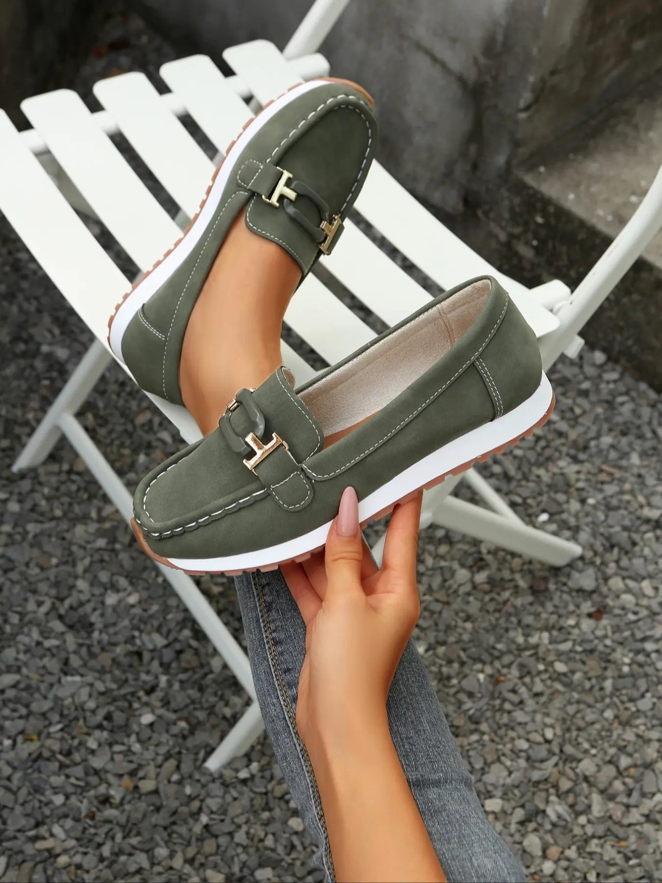 Women's Loafers – Round Toe, Slip-On, Lightweight