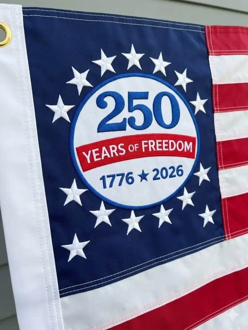Last Day 49% OFF250th Anniversary USA Commemorative Flag (3x5 Ft),Double-Sided Embroidered