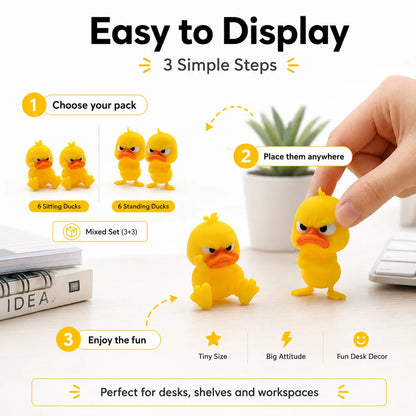 Angry Duck Desk Figurine — Add a Tiny Attitude to Your Space!