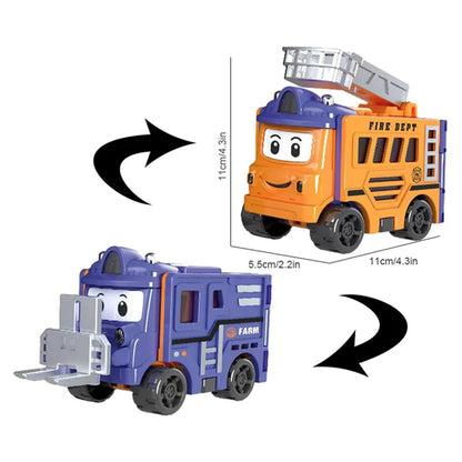 Flip & Change Reverse Car | Cartoon Transformable Kids Toy