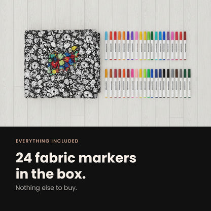 The Coloring Blanket — 150cm Doodle Blanket + 24 Markers