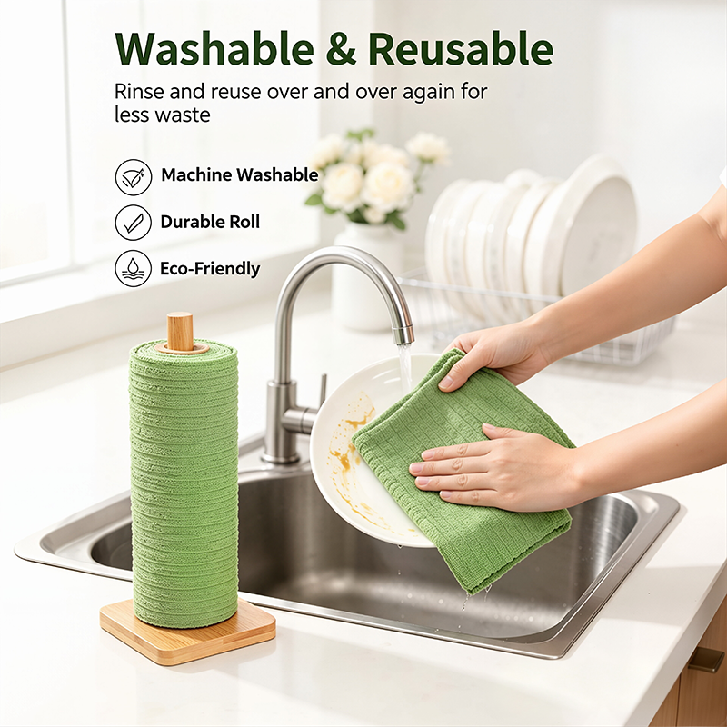 Tearable Plush Cleaning Cloth Roll, for daily household cleaning