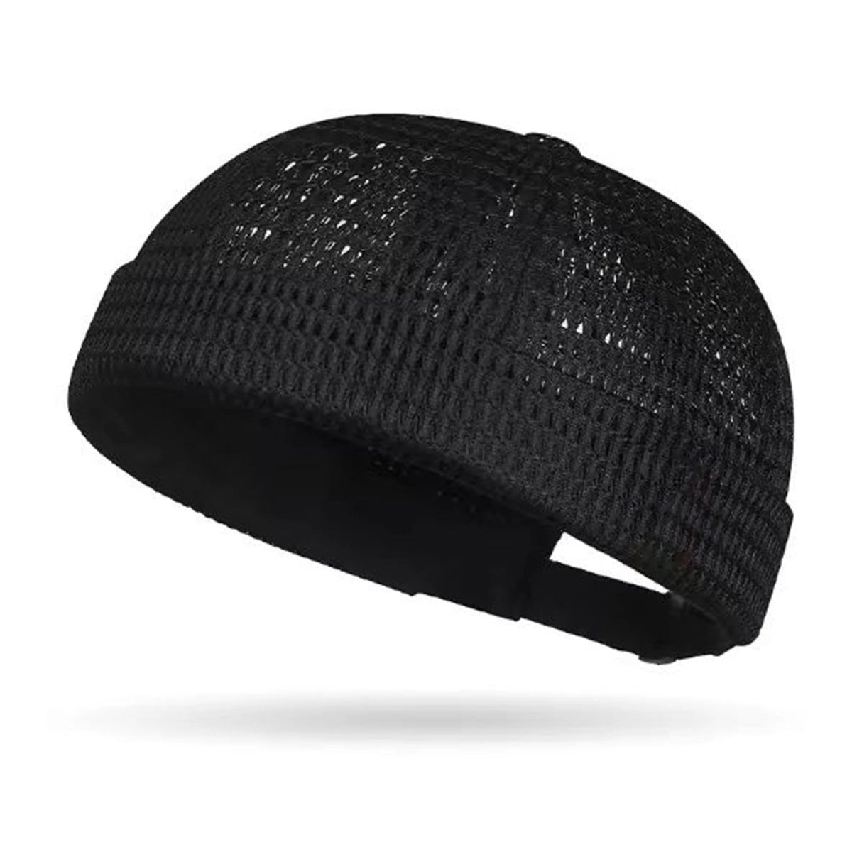 Men’s Breathable Brimless Docker Hat – Lightweight Mesh Skull Cap for Summer Outdoor Wear