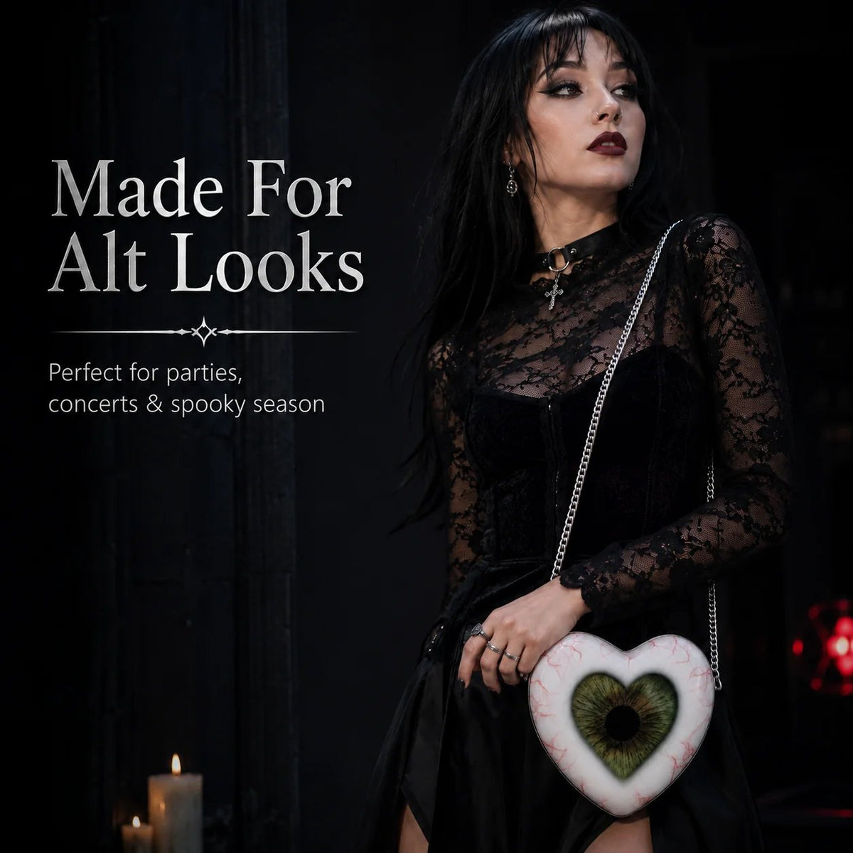 Last Day 50% OFF Gothic Heart Eye Statement Crossbody Bag