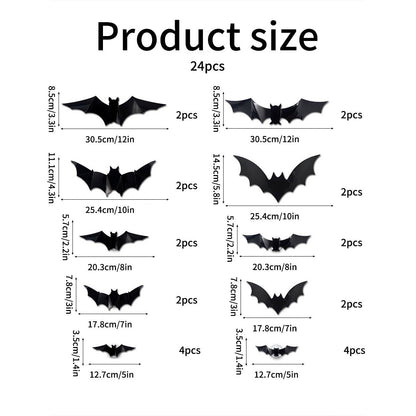 Halloween 3D Lighted LED Flashing Bats
