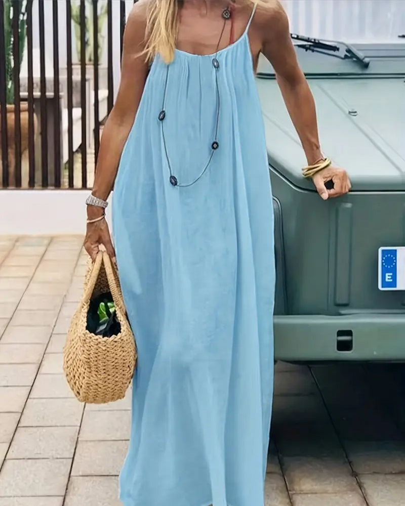 LAST DAY SAEL 40% OFF!!Women's Solid Color Cami Lounge Dress
