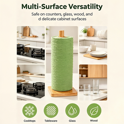 Tearable Plush Cleaning Cloth Roll, for daily household cleaning