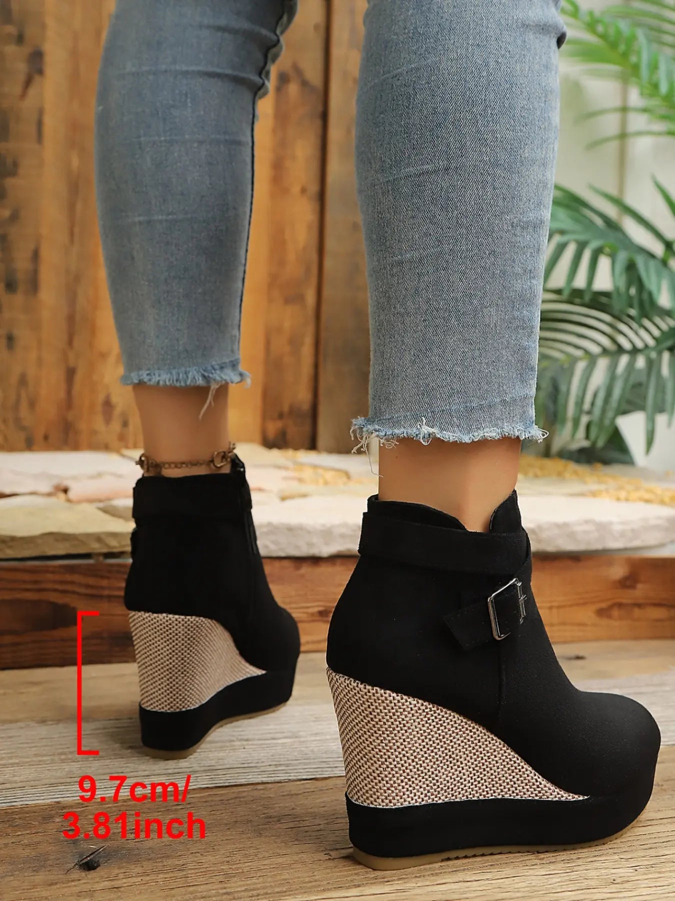 Women's Ankle Boots – Chunky Sole, Wedge, Zip