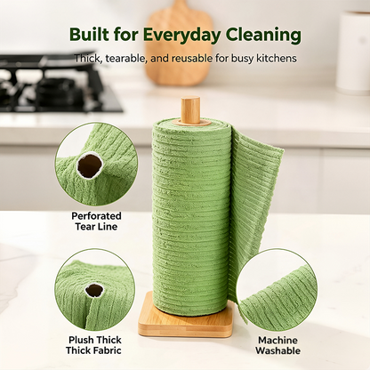 Tearable Plush Cleaning Cloth Roll, for daily household cleaning