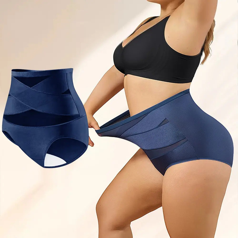 Women's Sheer High Waist Shaping Underwear, Sexy Mesh Shapewear Panty