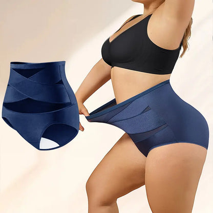 Women's Sheer High Waist Shaping Underwear, Sexy Mesh Shapewear Panty