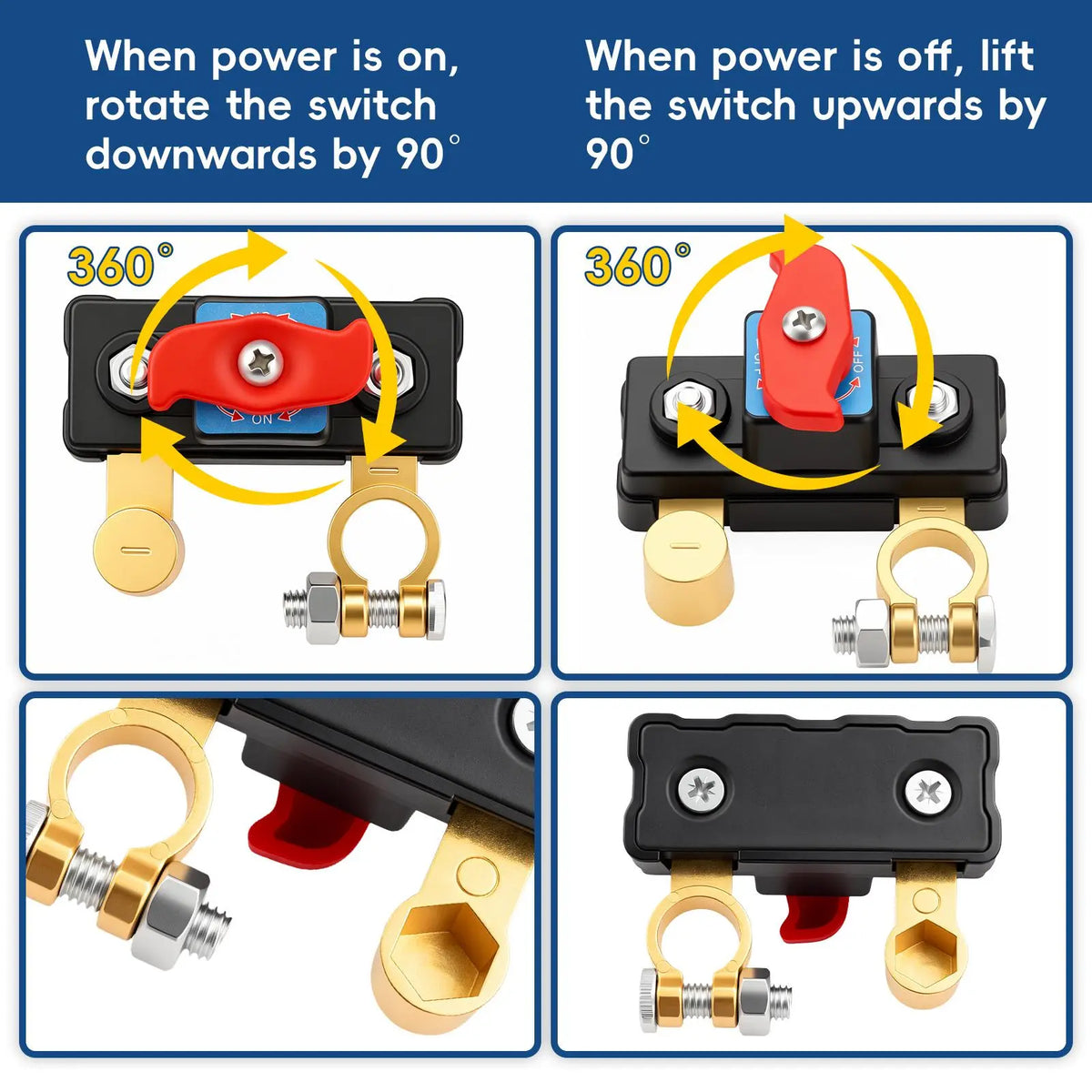 The second half-price offer Car Battery Disconnect Switch - Pure Copper High Conductivity